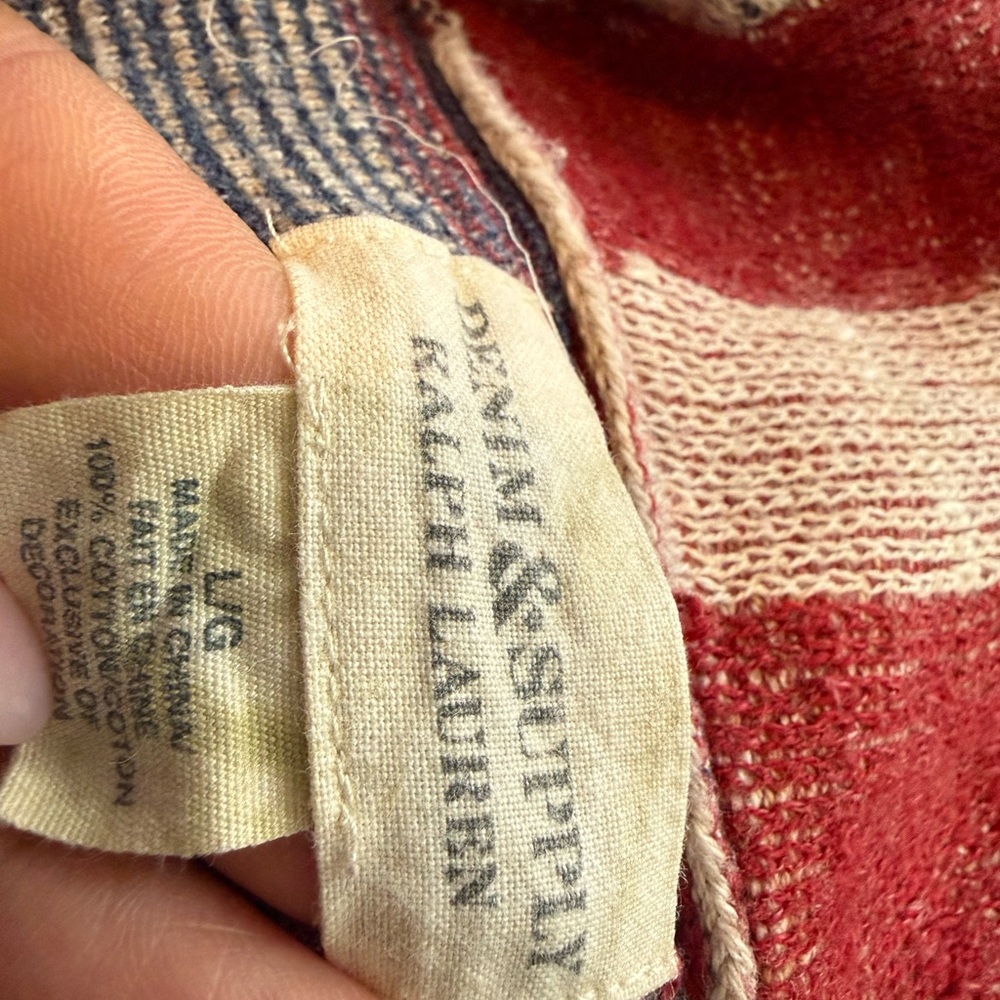 Denim & Supply Ralph Lauren Red, White, Blue American Flag Cardigan - Picture 4 of 7